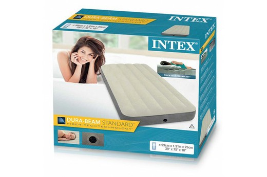 Colchón hinchable de intex fibertech deluxe single 64707 Bricowork