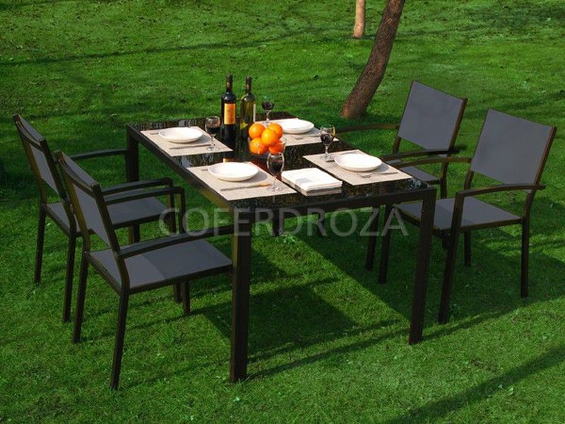 Conjunto de mesa y sillas para jardín Parma