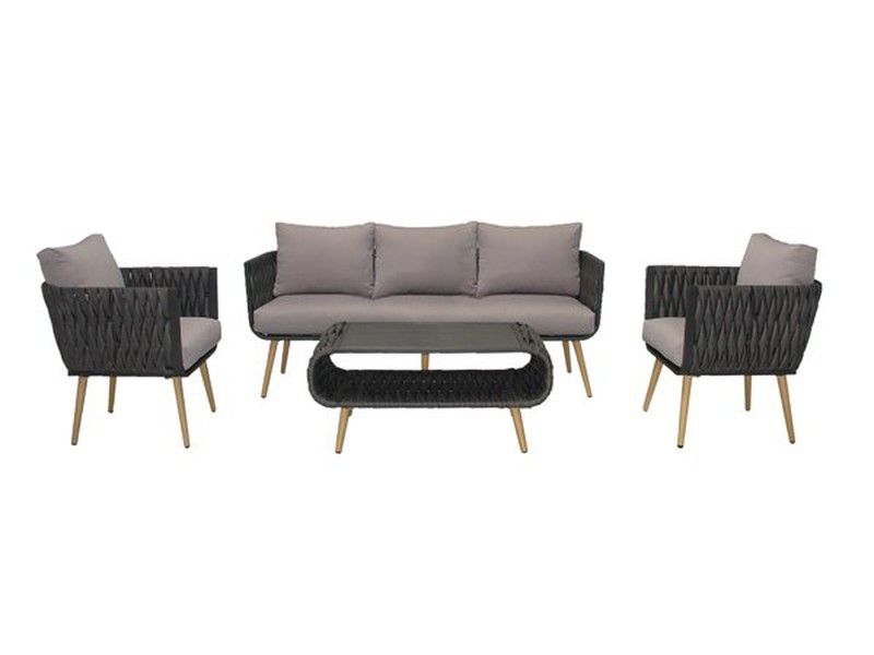 CONJUNTO RATTAN Y ALUMINIO COPENHAGUE C2-0033 