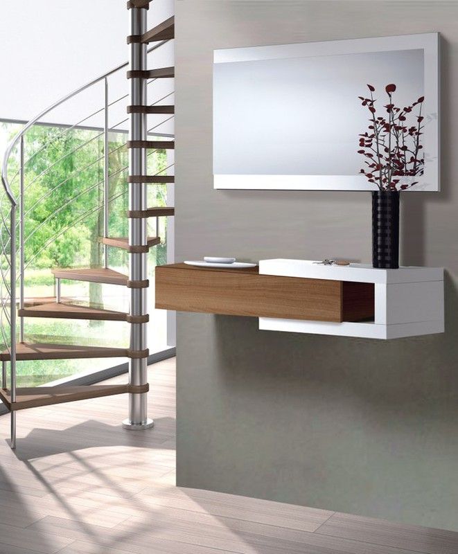 Recibidor cajón con espejo Walnut de Fores