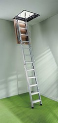 Retractable ladders sections