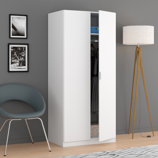 Armoire 2 portes LOW COST Blanc by Forés