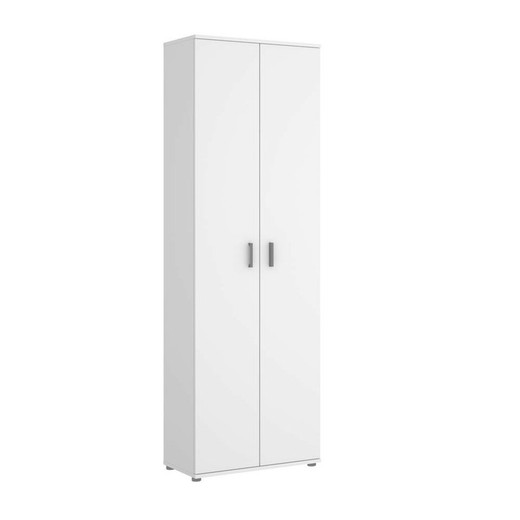 Multipurpose wardrobe 2 doors + 3 shelves White FIT