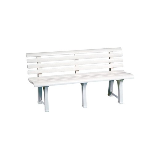 White resin garden bench IPAE