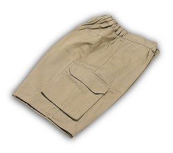 Beige Multi-pocket Bermuda T42-44