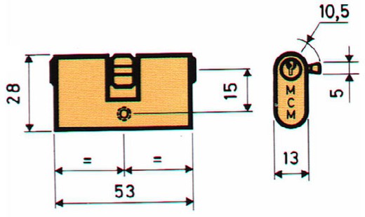 Bulbo de metal oval Lat Lc