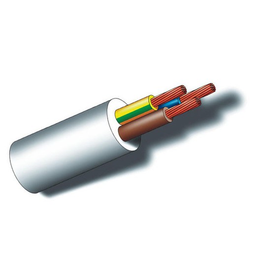 Cabo de mangueira branca 100Mt 3X2,5 MM