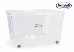 Boîte de rangement sous le lit sur ​​roues 63 L Tatay transparent