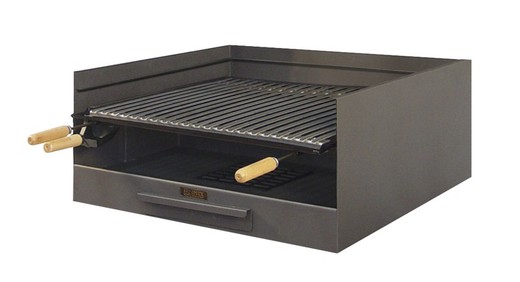 Drawer with stainless steel grill, special paella pan 71596