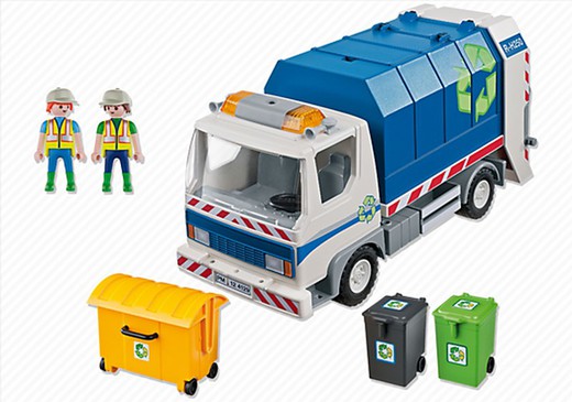 Recycling truck with lights playmobil 4129