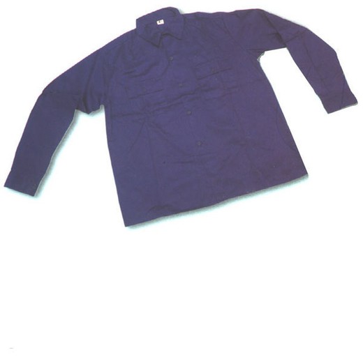Cotton Shirt M / Long Blue T42