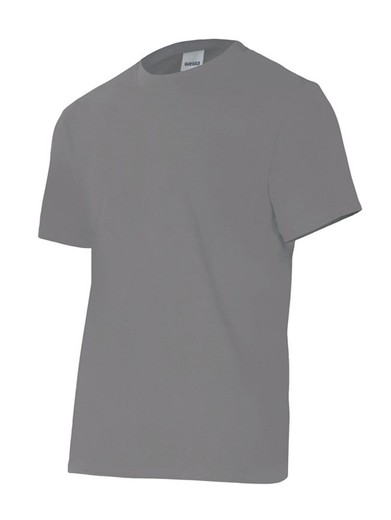 Camiseta de Algodão M / Curta Cinza L