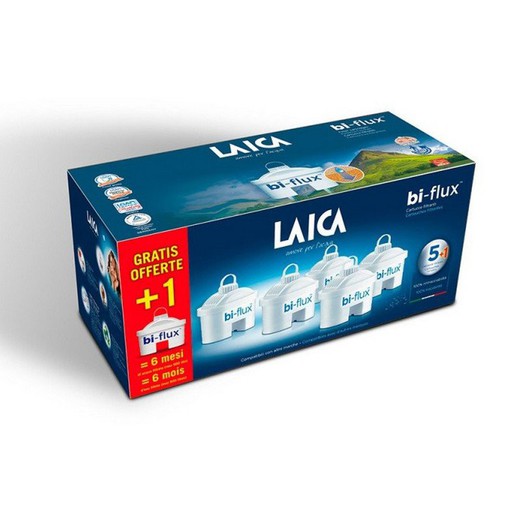 Bi-Flux filter cartridge pack 5 + 1 free LAICA