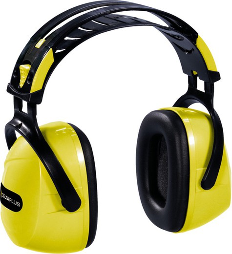 Capacete com proteção auricular 30 db amarelo