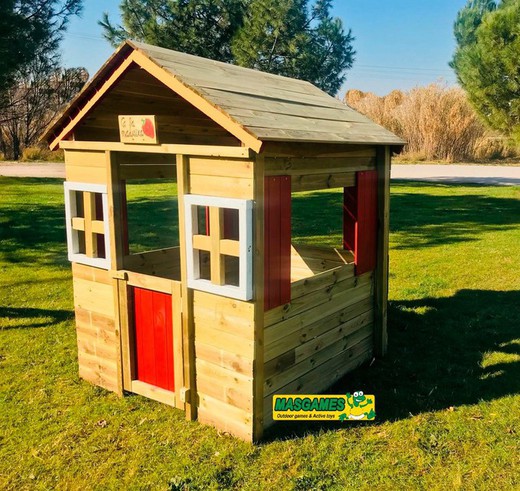 Casita infantil de madera modelo fresita XL de masgames