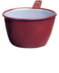 Panela M / Pico Esmalte Marrom 16 CM