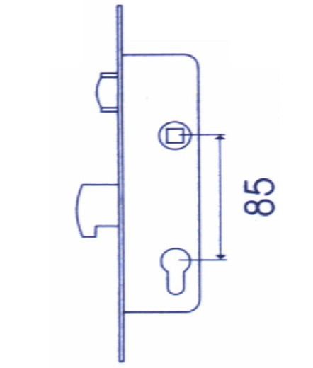 Cerradura Emb Met Inox Rodill 20 MM