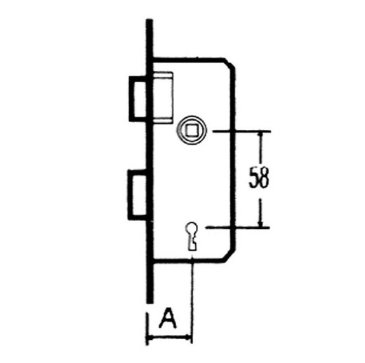 Mortise Lock F / Brass