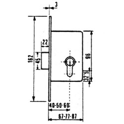 Wood Mortise Lock CC