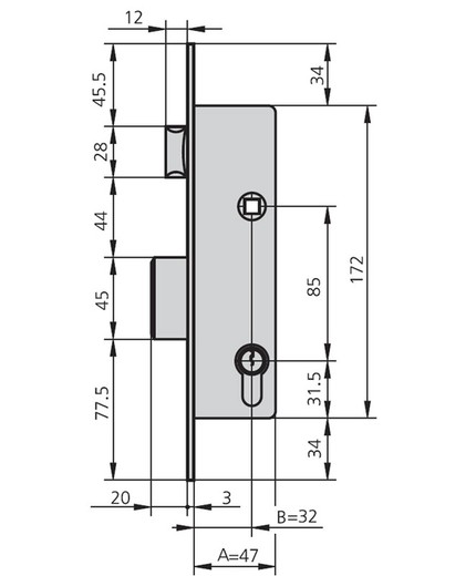 Mortise Lock Met Hn