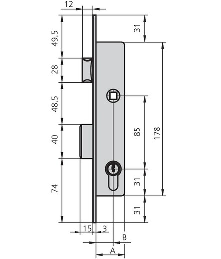 Mortise Lock Met Hn