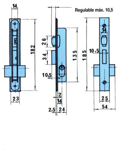 Fechadura de Metal Mortise