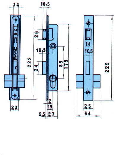 Fechadura de Metal Mortise