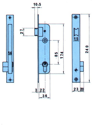 Fechadura de Metal Mortise