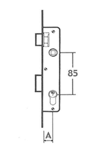 Mortise Lock P / Metalica