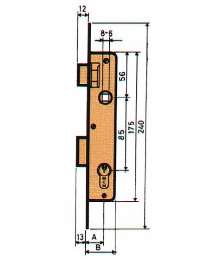 Mortise Lock P / Metalica