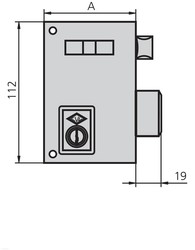 Cerradura Sobrep Dcha Esmal 60 MM