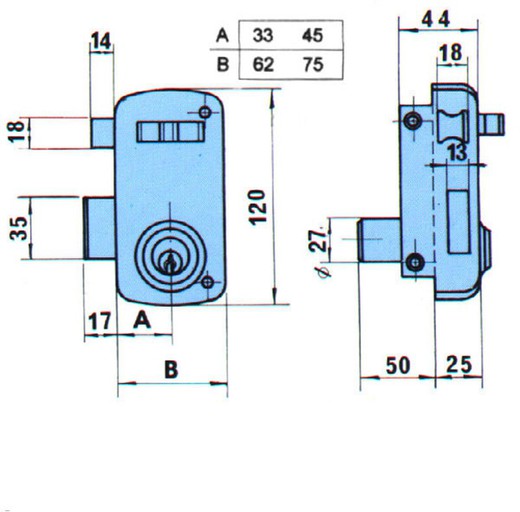 Cerradura Sobreponer 70 I