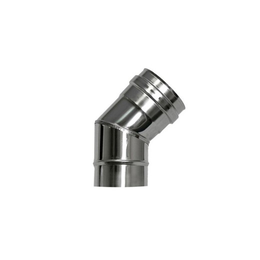 Stainless Stove Elbow 45ē 80 MM
