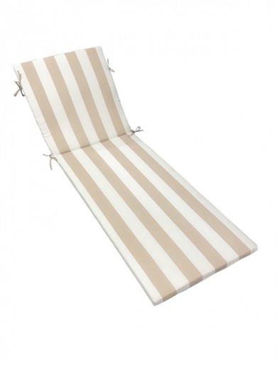 Striped lounger cushion