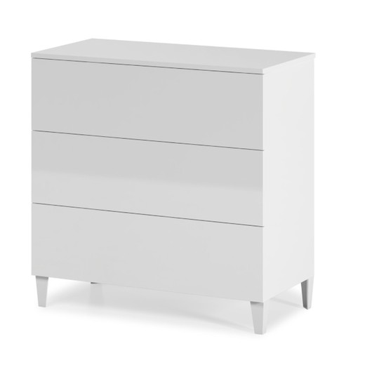 Dresser 3 drawers + legs DIVA Glossy white by Forés
