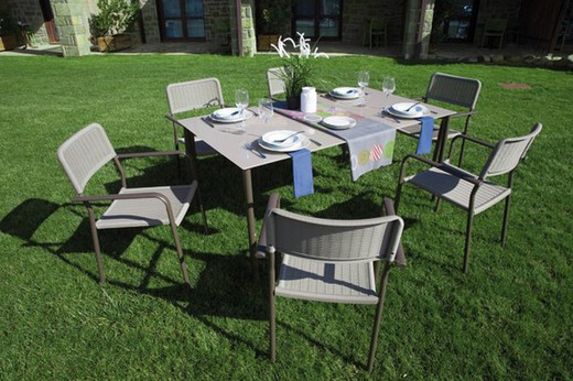 Stalen tafel en stoelen set PG0514