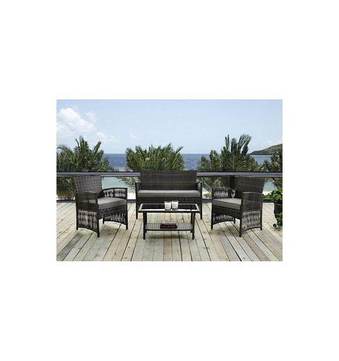 Rattan set 4 pieces