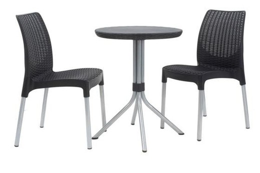 Rattan 3 parts set anthracite Chelsea keter