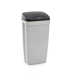 ARREGUI Basic CR302-B Cubo de basura y reciclaje de acero de 3 cubos, mueble  de reciclaje, 3 x 17 L (51 L), gris claro
