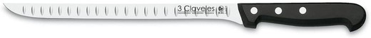 Alveoled ham knife 24 cm. by 3 Claveles