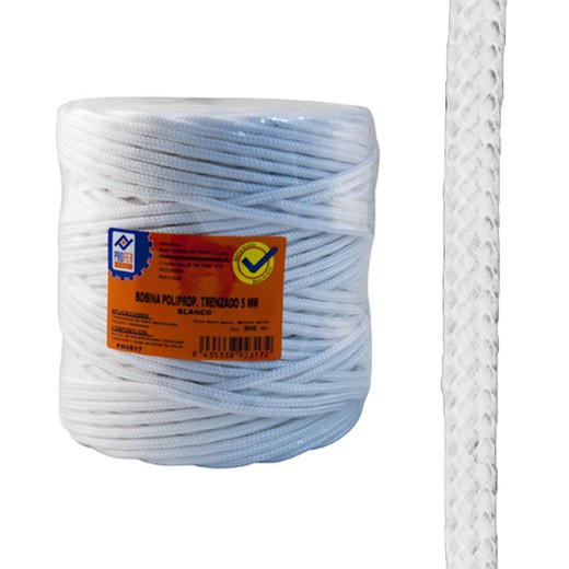 Pp Braided Rope 5 Mm White