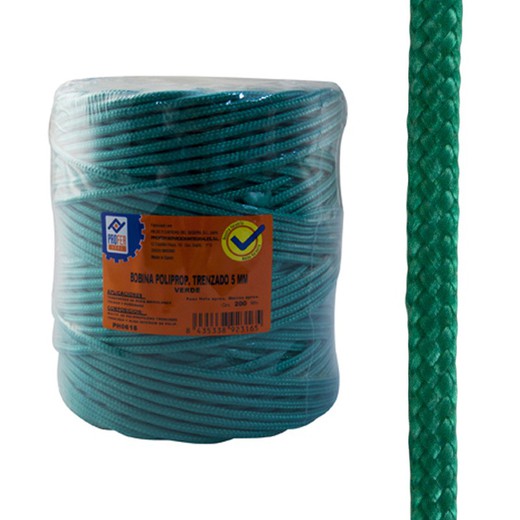 Pp Braided Rope 5 Mm Green
