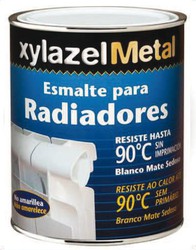 Emaille radiatoren satijn wit 750 ML xylazel