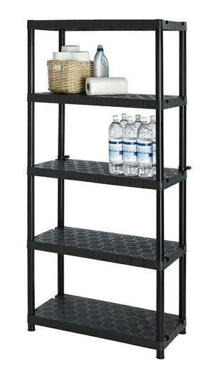 Black resin Keter Shelves