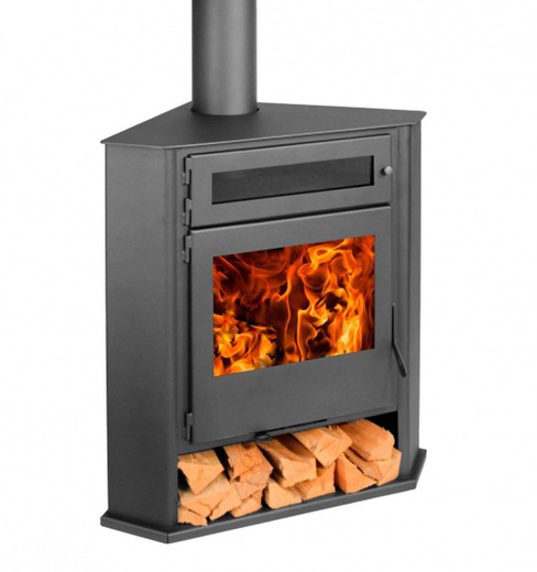 R5 corner wood stove Oven by J. Panadero