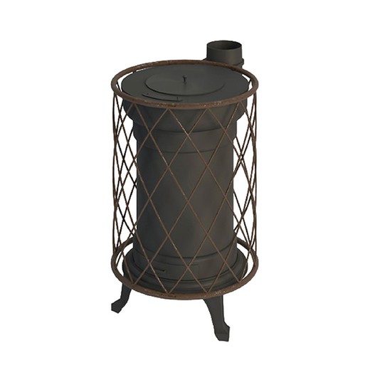 Rustic outdoor wood stove by Eider Biomass