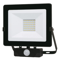 Foco Led Negro Ip65 C/Sensor 10 W