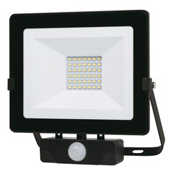 Foco Led Negro Ip65 C/Sensor 30 W