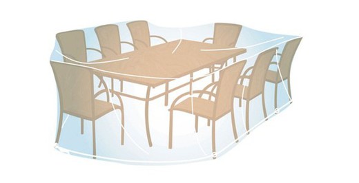 Funda cubre mesa rectangular ovalada Xl