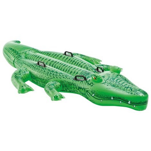 Opblaasbaar dierfiguur Krokodil groen 203cm Intex 58562